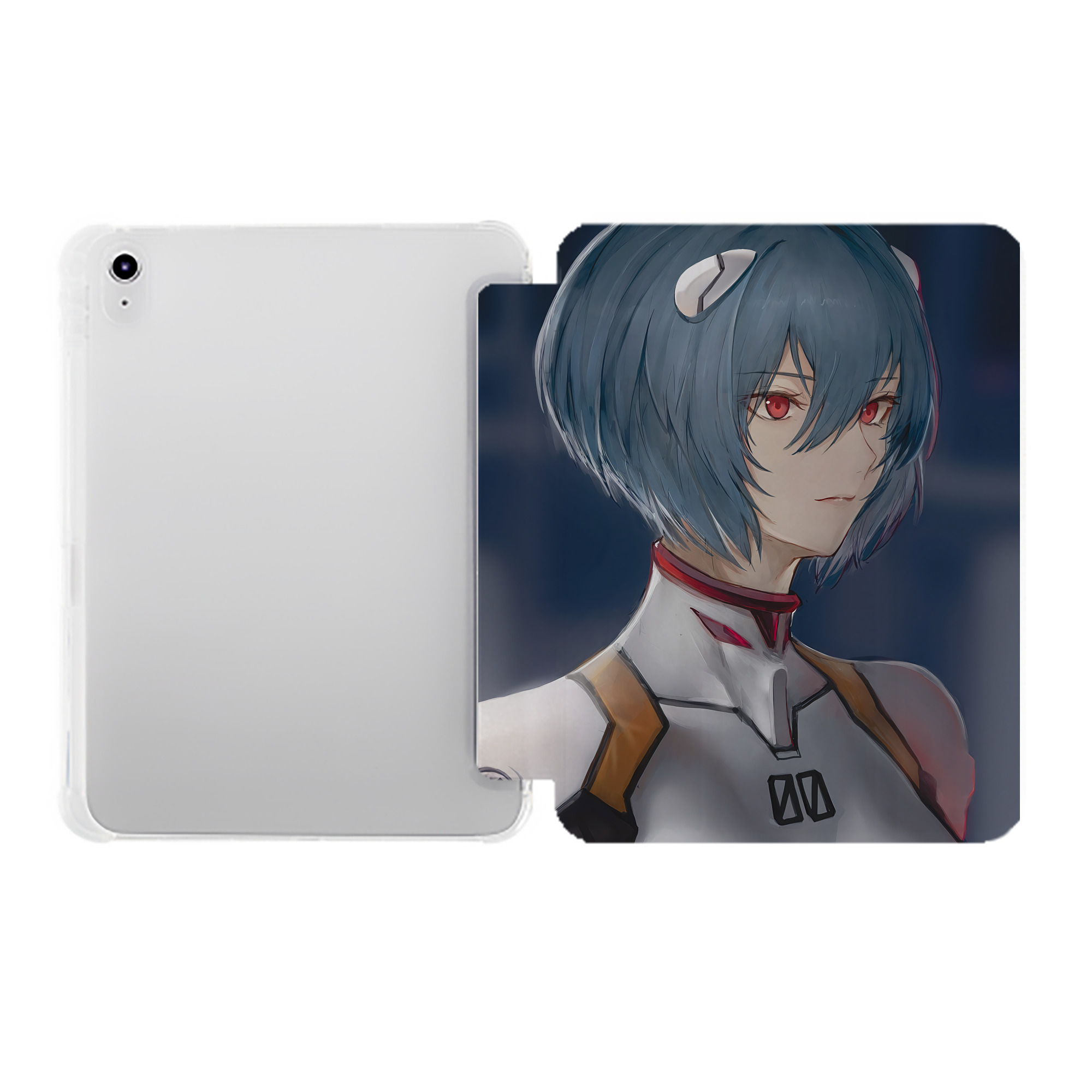 （画像用） EVA 新世紀エヴァンゲリオン IPad ケース ペン収納付き 三つ折りスタンド PUレザー×シリコン 対応機種9.5/10.5/10.9インチ